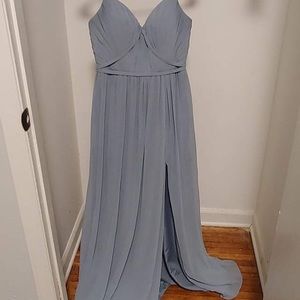 Azazie Dust Blue Bridesmaid Dress
